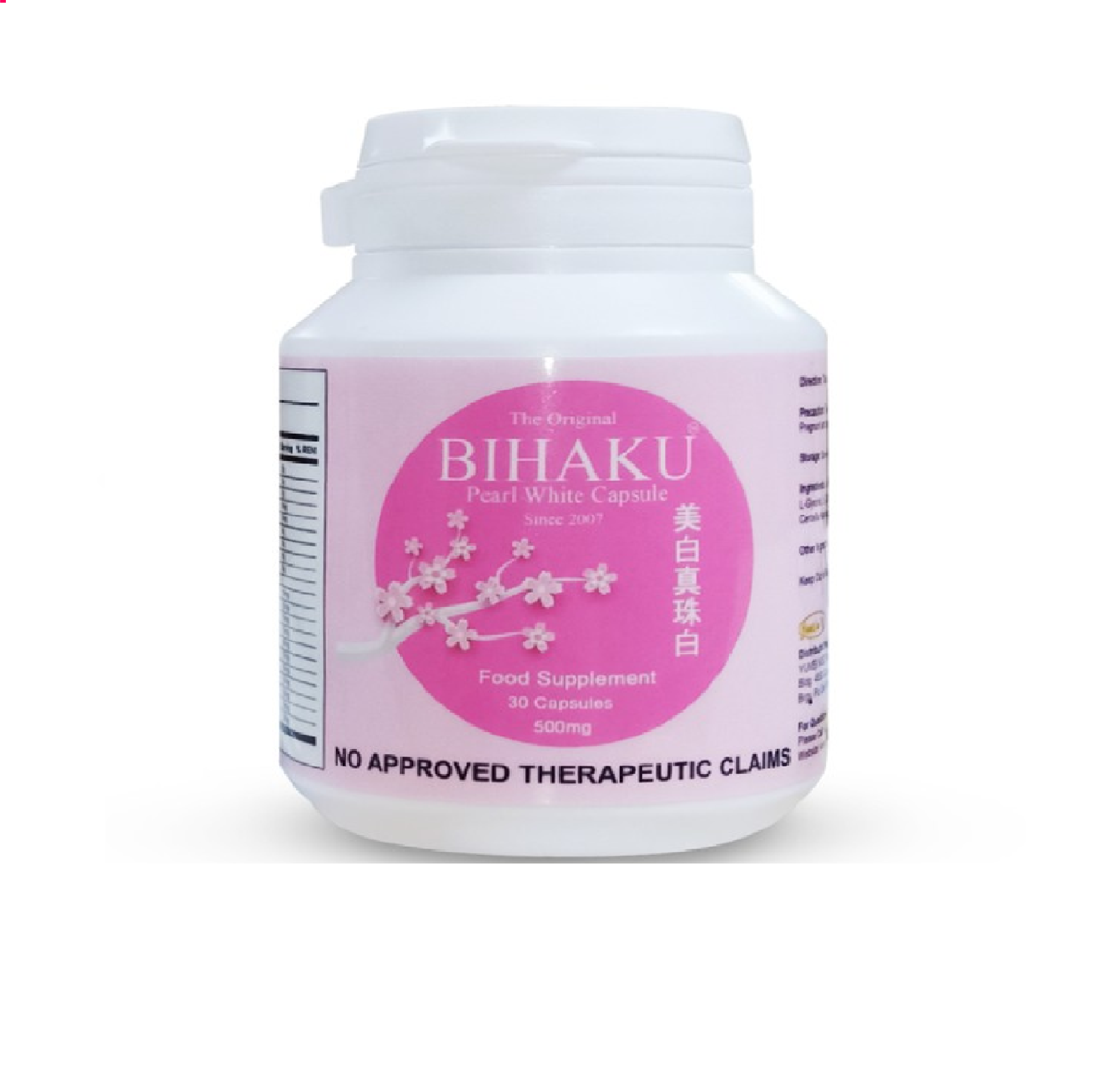 Original Bihaku Pearl White Capsule 30 Capsules 500mg 1 Bottle
