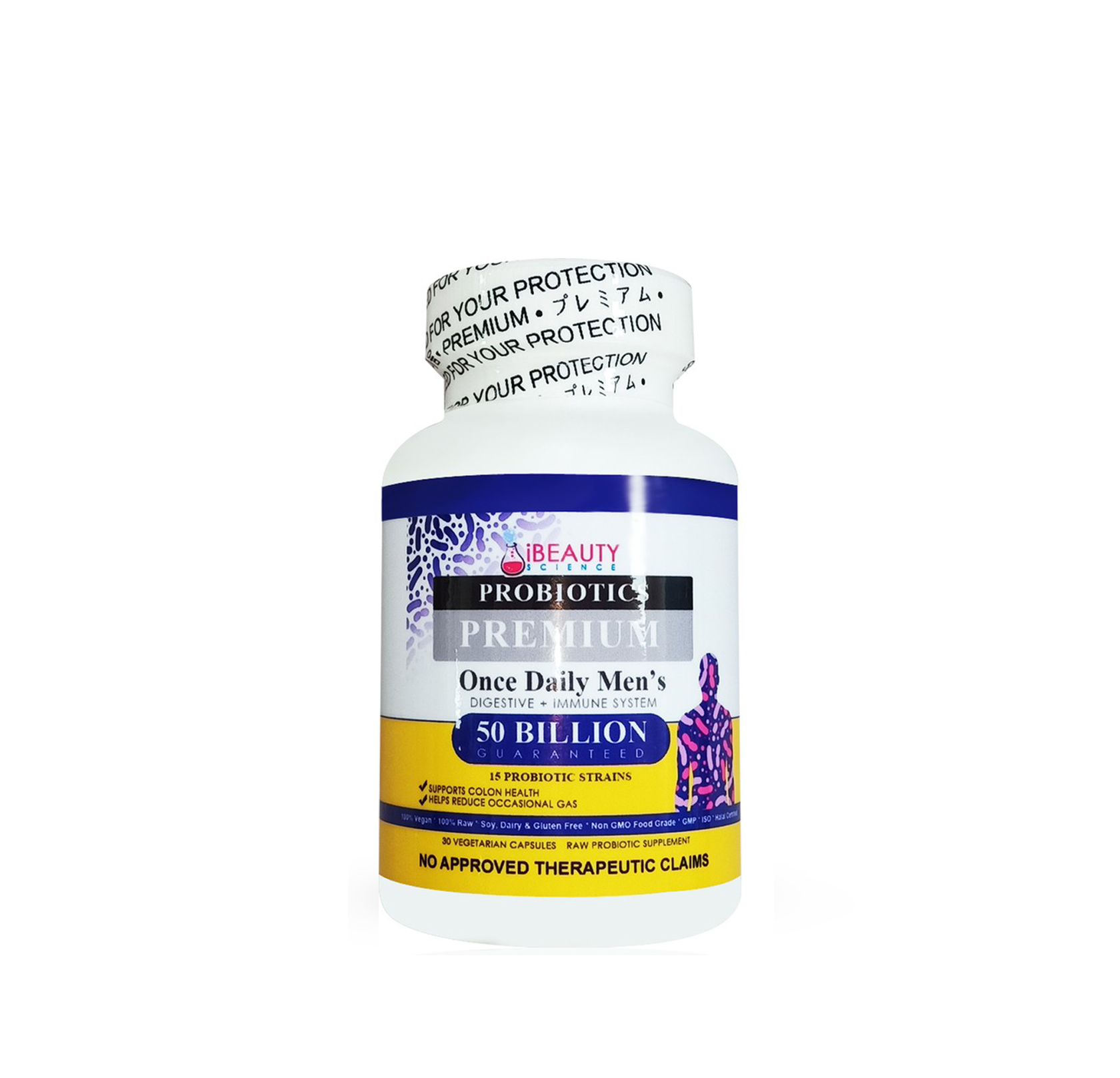 iBeauty Science Lab Probiotics For Men 30 Vegetarian Capsule 1000 Bottles iBeauty Science Lab Probiotics For Men 30 Vegetarian Capsule 1000 Bottles